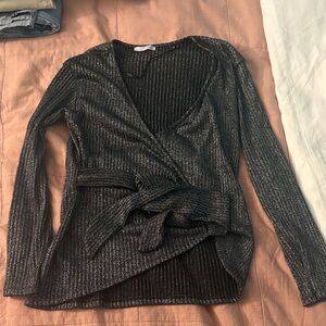 Zara sparkly wrap top